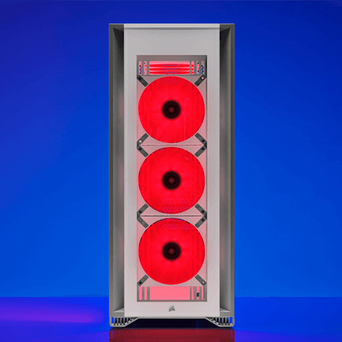 Corsair ML120 LED Elite 120mm Red LED Cabinet Fan (Single Pack - White Frame)